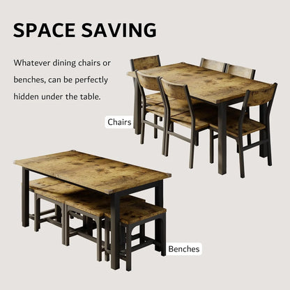 iPormis 63" Extendable Dining Table for 4-8, Square Wooden Dining Room Table with Metal Base, Modern Extendable Table for  Small Kitchens, Dining Office Areas, Black