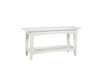 Alaterre Shaker Cottage Bench/Coat Hooks with Tray, Chocolate