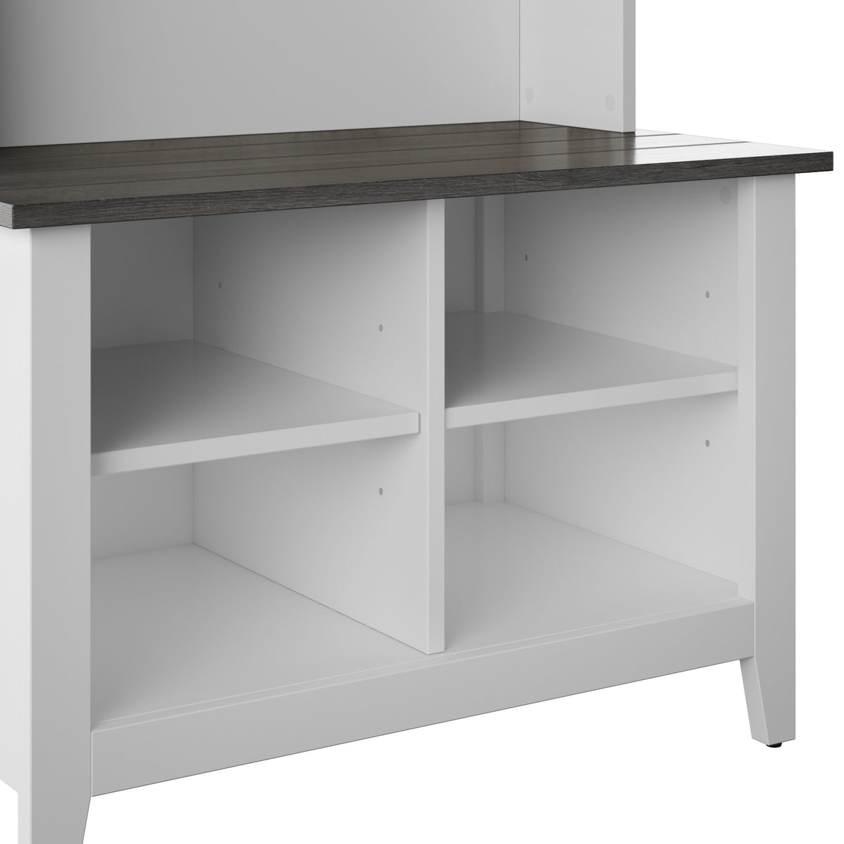 Twin Star Home Hall Tree with Storage Bench in White