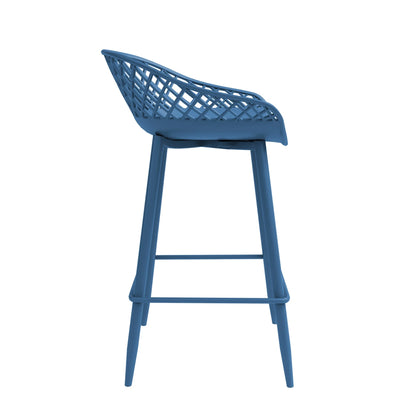 Kurv Indoor and Outdoor Counter Stool - Aloe Green - Set of 2