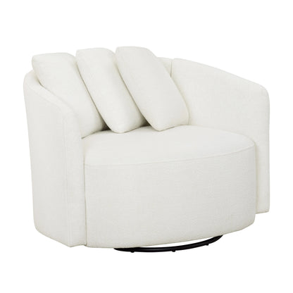Beautiful Drew Accent Chair by Drew Barrymore, Cream Boucle