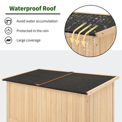 MCombo Outdoor Wood Storage Cabinet, Garden Tool Shed 1900