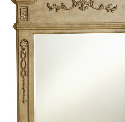 32 in. Traditional Mirror in Antique Beige