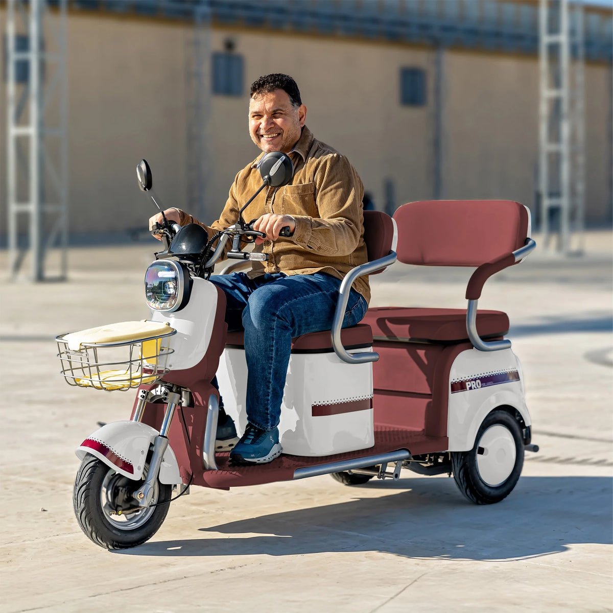 Massimo MGC E-Trike 3-Wheel Electric Cart – 17 MPH, 2-Seater Adult Scooter – Blue