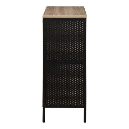 OSP Home Furnishings Ace 4 Cube Storage/Bookcase Engineered Wood in River Oak Finish