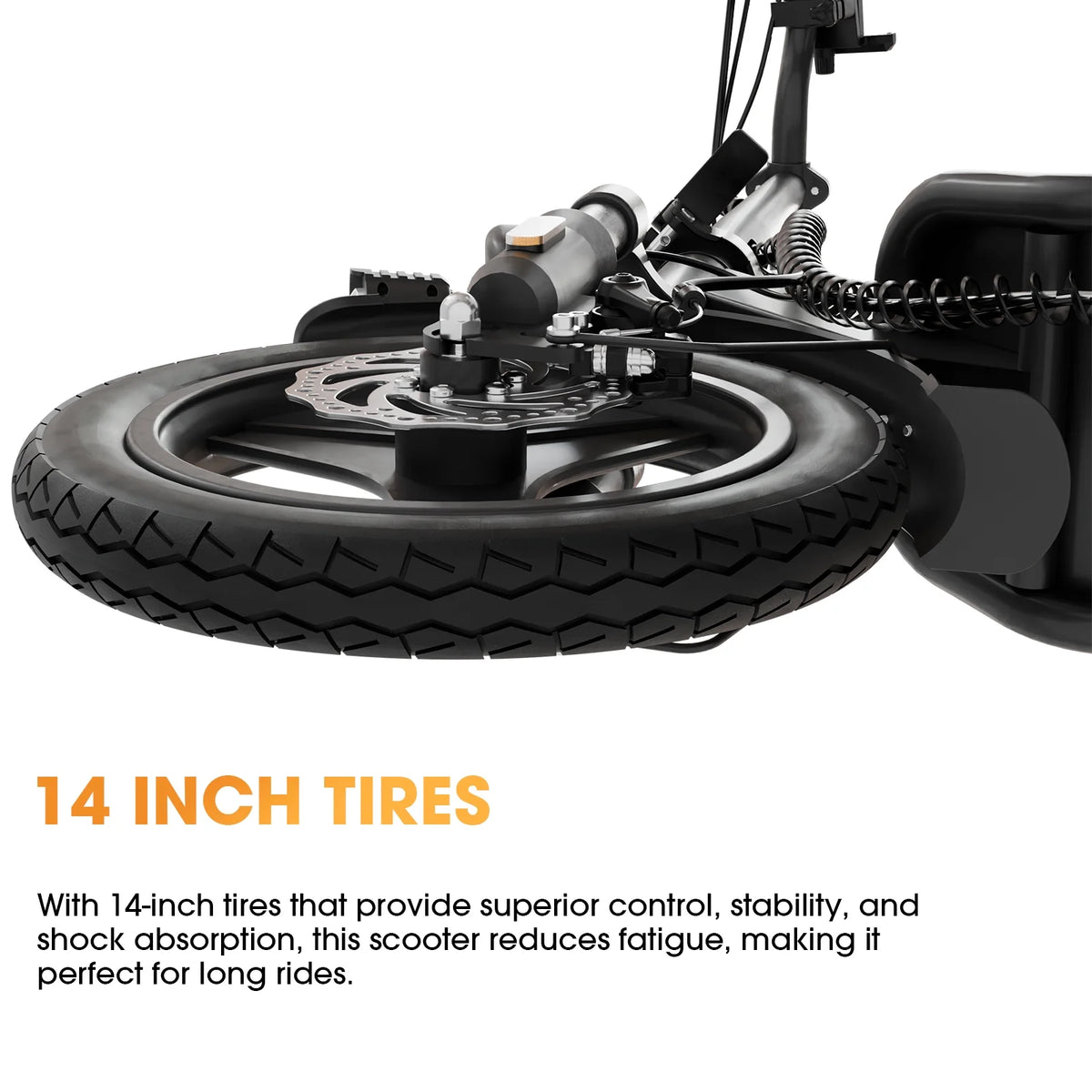 Skeri Electric Scooter with Seat for Adult and Basket, 14 Inch Tire Electric Scooter with Dual Shock Absorbers, 350W Motor with 25-Mile Range, Speed Up to 20 MPH (Gen 2.0)