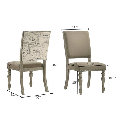 Birmingham Nailhead 6-Piece Table with Nail Head Bench Dining Set, Driftwood