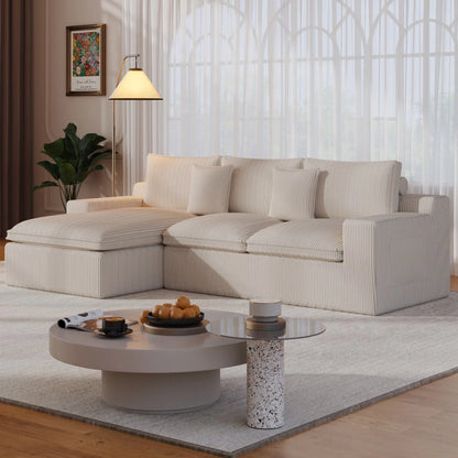 108�� Modular Sectional Sofa, Cloud Sectional Couch with Deep Seat, Modern Modular L-Shape Sofa Couch with Chaise,Upholstered Couches for Living Room Bedroom