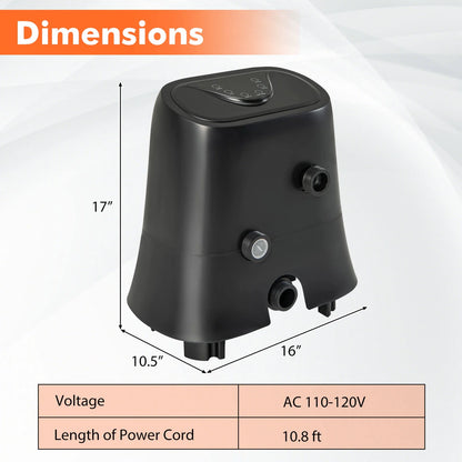 Costway Electric Heater Pump 1350W SPA Control Center for Bubble with Touch Panel