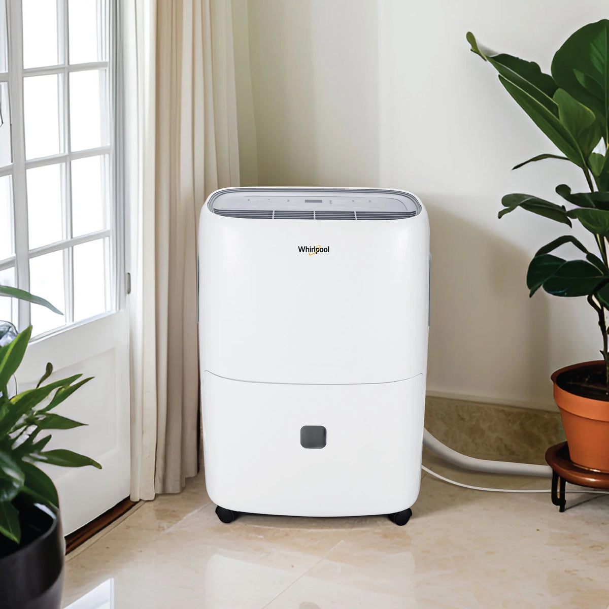 Whirlpool Energy Star 50-Pint 4500 Sq ft Humidity Absorber Dehumidifier, Bedroom, Basement, Garage, WHAD501DW
