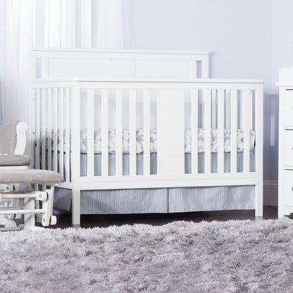 Child Craft Quincy 4-in-1 Convertible Crib. Baby Crib Converts to Day Bed. Toddler Bed and Full Size Bed. 3 Adjustable Mattress Positions. Non-Toxic. Baby Safe Finish (Matte White)