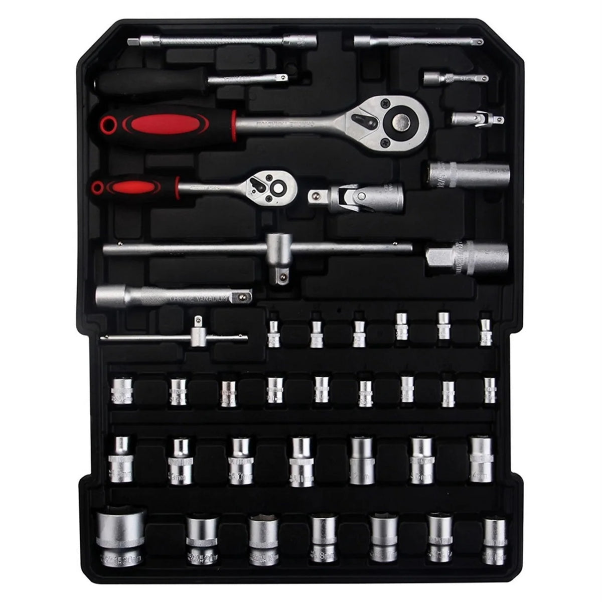 799PCS Aluminum Trolley Case Tool Set, Complete Tool Box Set with Rolling Wheels, Household Hand Tools Kit for Men, Silver