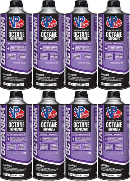 VP Racing Fuels 2855, Madditive Octanium Octane Booster Racing Formula - Quart (8 Pack)