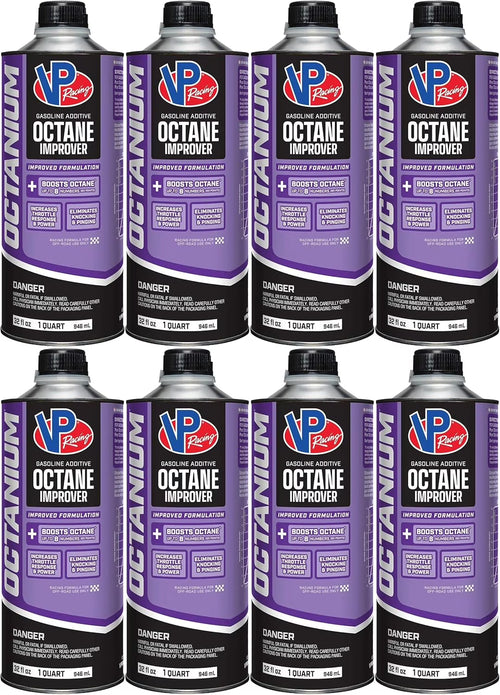 VP Racing Fuels 2855, Madditive Octanium Octane Booster Racing Formula - Quart (8 Pack)