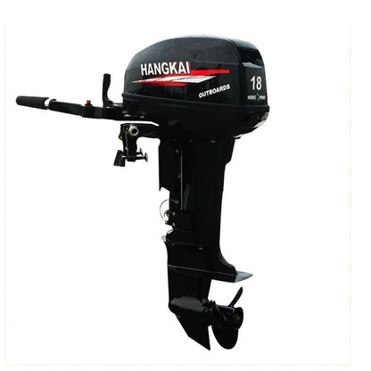 Oukaning 2Stroke 18HP Outboard Motor Fishing Boat Engine Motor Water Cooling CDI Ignition