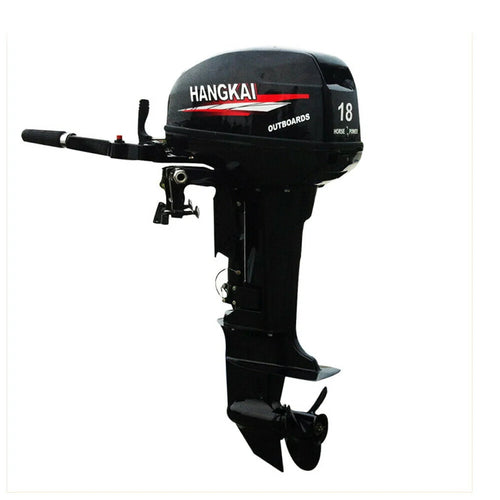 Oukaning 2Stroke 18HP Outboard Motor Fishing Boat Engine Motor Water Cooling CDI Ignition