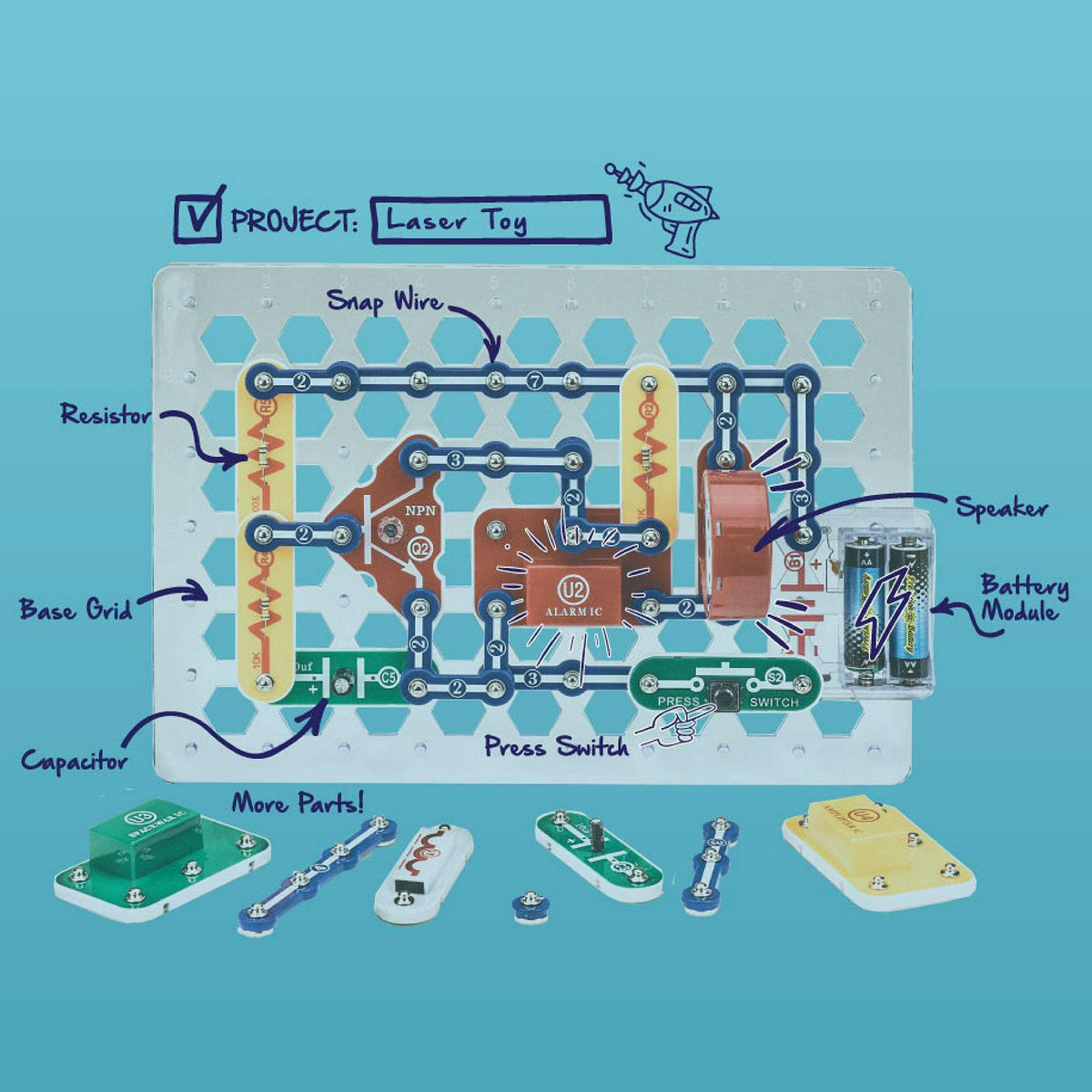 Snap Circuits® Extreme SC750 | Electronic Science Kit | 750 Project STEM Educational Toy | Ages 8+