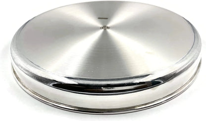 999 Pure Silver Hallmarked Light Weight Indian Dinner Thali - Style#03 Plate Diameter & Weight: 11.0 Inch Thali