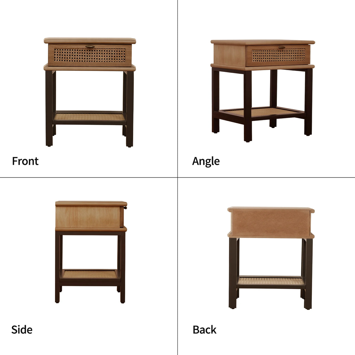 Farmhouse-style Solid Wood Crossed Legs Round Table, Boho Small Side Table with a White Top, Modern Wooden Bedside Table suitable for Bedroom, Living room, and Small Spaces, Easy to Assemble
