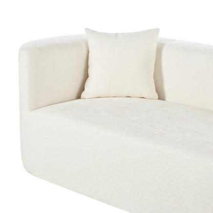 Harper & Bright Designs Modern Curved Floor Sofa Set, Modular Sectional Sponge Couch for Living Room, 2 PC Free Combination No Assembly Foam-Filled Sofa, Beige