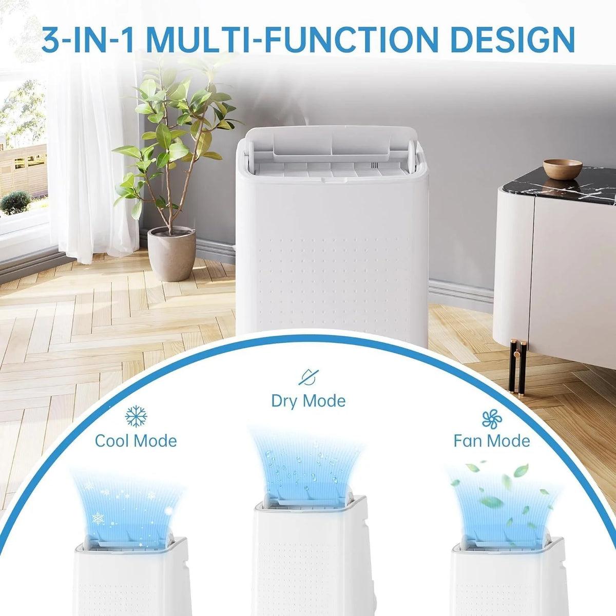 Garvee 14000 BTU Portable Air Conditioner with Remote & Window Kit, Cools Rooms up to 750 Sq.ft, White/Black