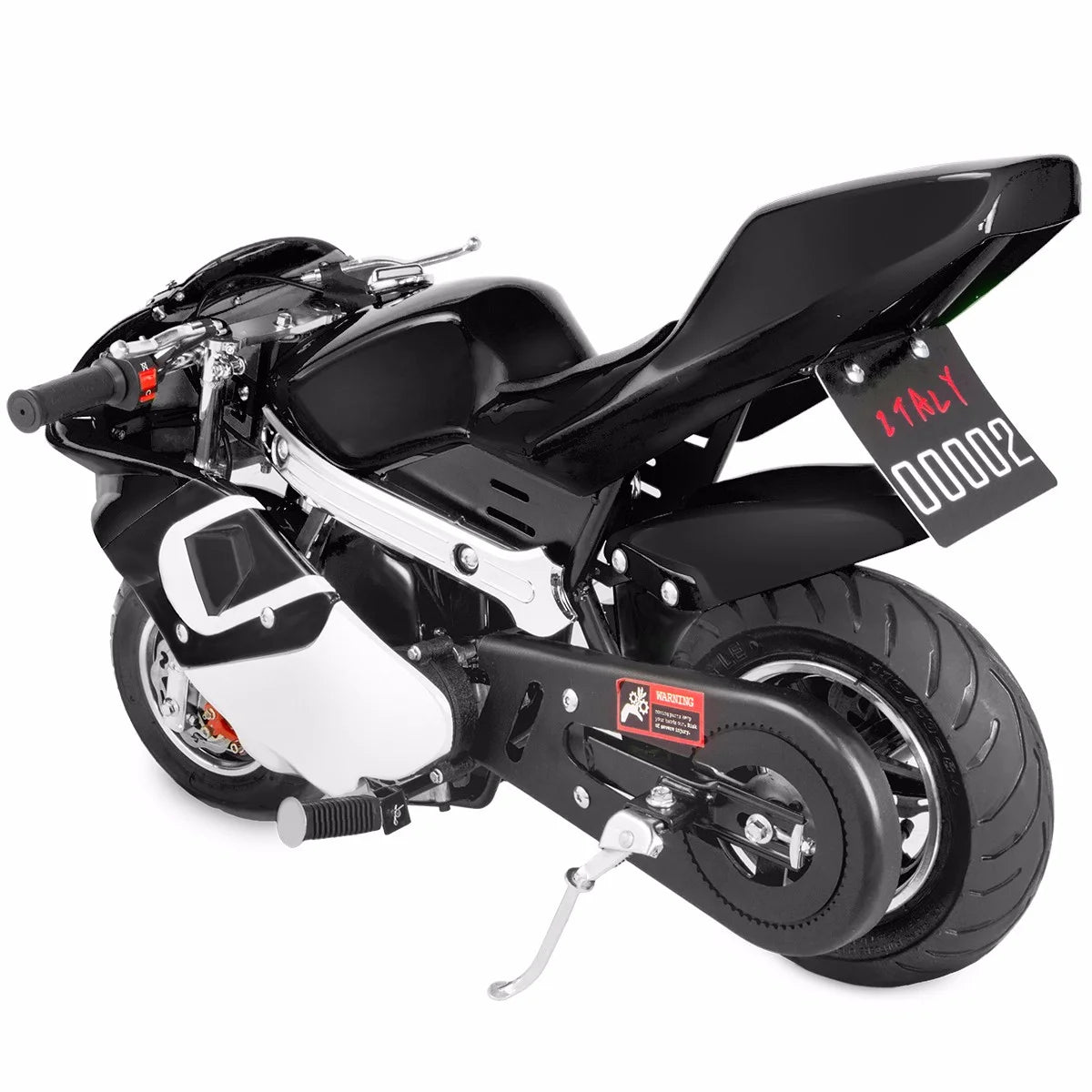 XtremepowerUS 40cc 4-Stroke Pocketbike, EPA Gas Motorbike for Kids, Dual Brake, Ride On Toy, Blue