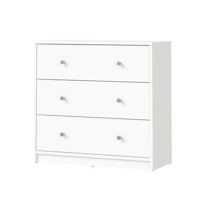 Home Square 4 Piece Bedroom Set With Dresser, Chest and 2 Nightstands in White