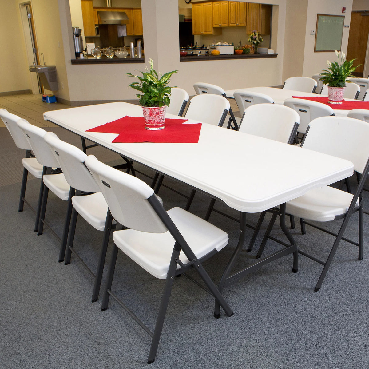 Lifetime 8 ft. Commercial Nesting Rectangle Folding Table for Indoor/Outdoor Use