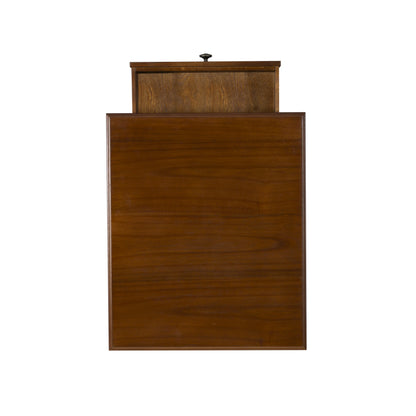 Powell McGhie Single Drawer Indoor End Table with Shelf, 26" Tall, Natural