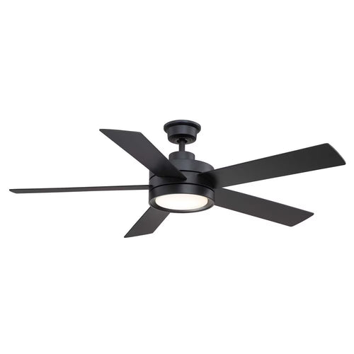 Home Decorators Collection Baxtan 56-Inch Matte Black Ceiling Fan with LED Light & Remote Control