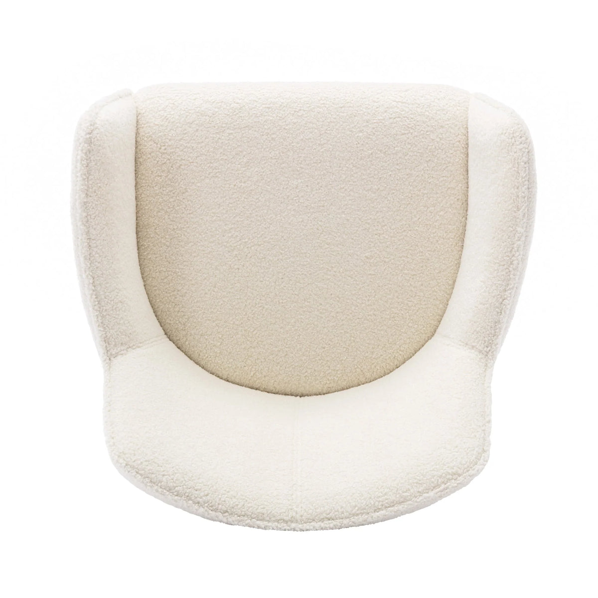 Zesthouse Teddy Sherpa Dining Chairs Set of 2, Modern Boucle Fabric Small Accent Armchairs, Leisure Chairs for Living Dining Room, Cream