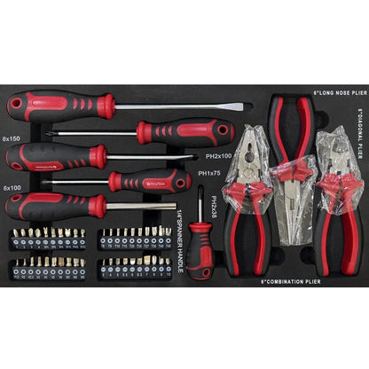 799PCS Aluminum Trolley Case Tool Set, Complete Tool Box Set with Rolling Wheels, Household Hand Tools Kit for Men, Silver