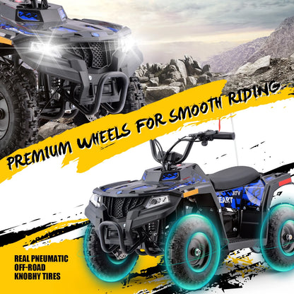 HOVER HEART Electric Dirt Quad, 36V 500W 4-Wheeler, Dual Suspensions, Age 13+