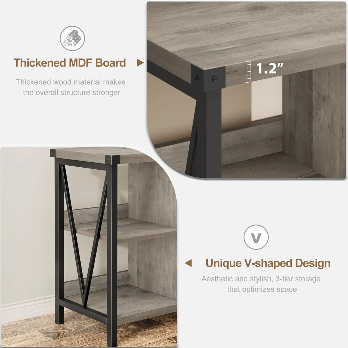 WALYWIK 8 Cube Storage Organizer Bookshelf, 3 Tier Metal Horizontal Bookcase, 62 Inch Console Bookshelfs, Industrial Storage Bookcase for Entryway, Long Low Book Shelf for Living Room-Grey