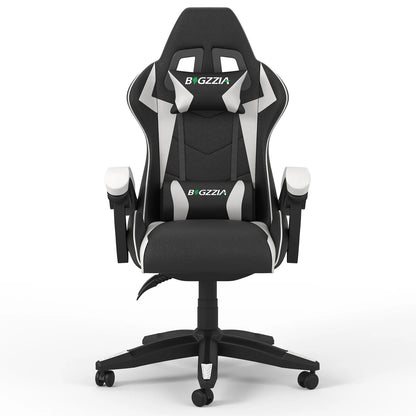 Bigzzia Gaming Chair with Footrest, Gaming Chair for Adult with Headrest and Lumbar Support,Red