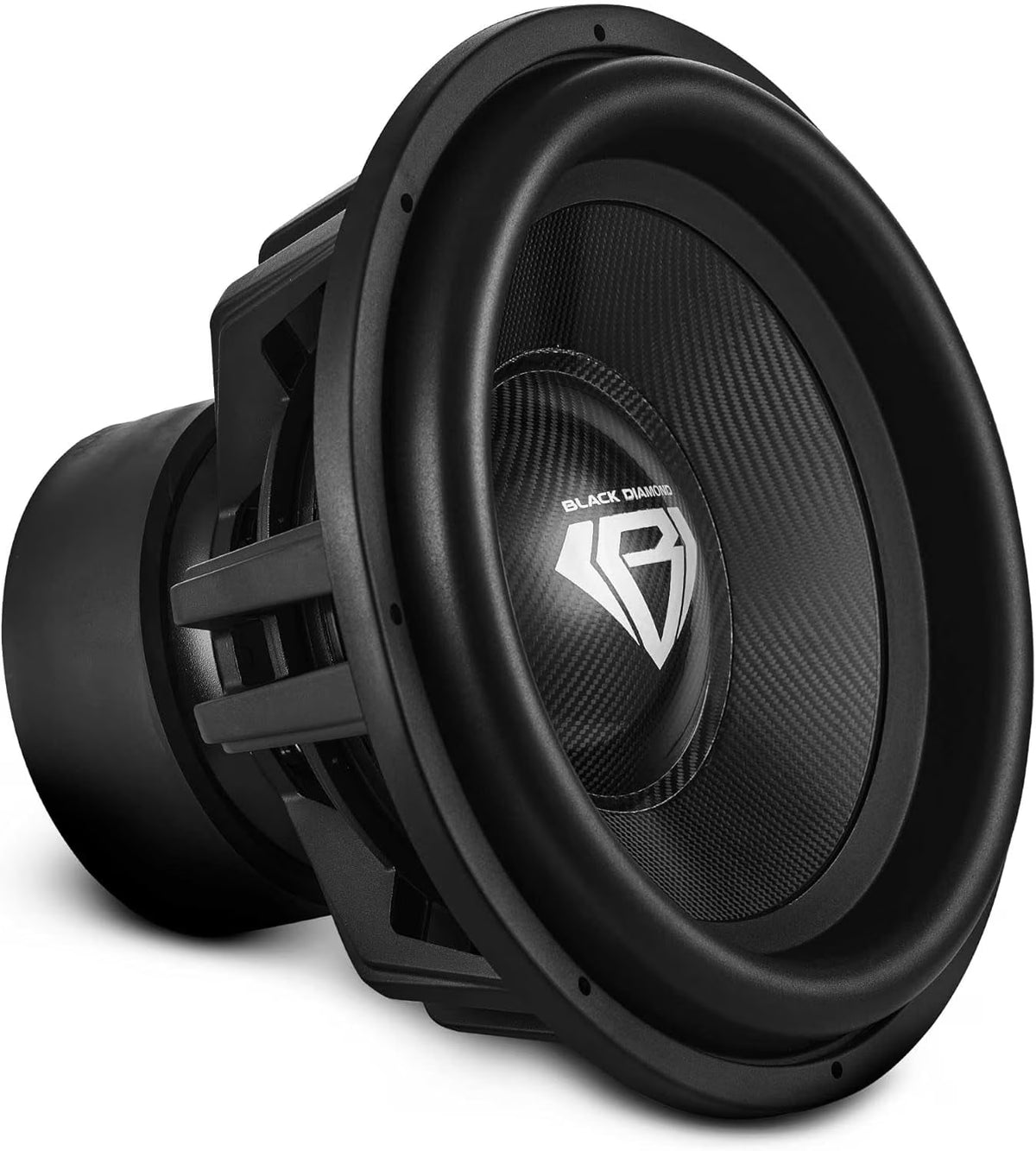 Black Diamond DIA-CARBON15.1D 15" High Excursion Carbon Fiber Subwoofer 3500W RMS - 7000W MAX | 2-Ohm DVC - Competition-Grade Pro Audio Subwoofer for Extreme Bass