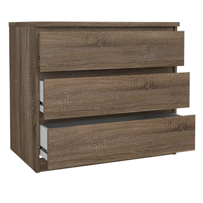Tvilum Scottsdale 3 Drawer Chest Dresser for Adults, White High Gloss
