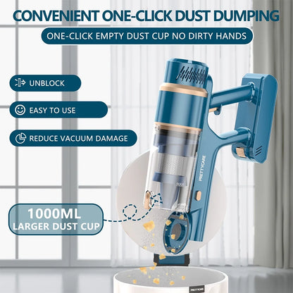 PrettyCare Cordless Vacuum Cleaner Lightweight Stick Vacuum 38kPa with 45min Runtime for Carpet Hard Floors Cleaner Pet Hair P2