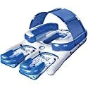 CoolerZ Tropical Breeze III Inflatable 8-Person Floating Island with UV Sun Shade and Connecting Lounge Rafts