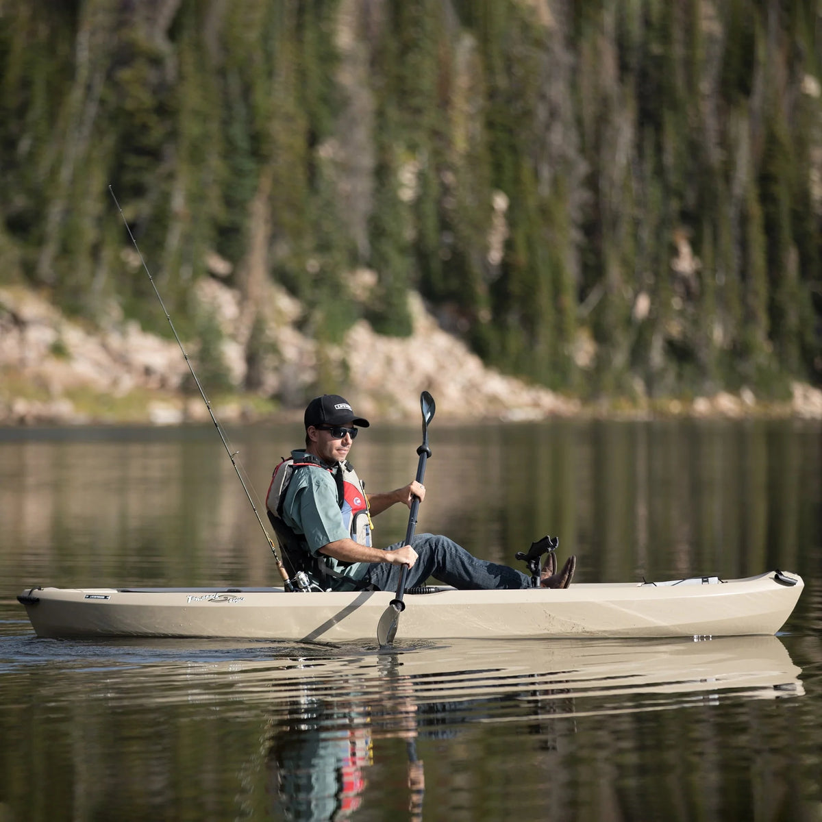 Lifetime Tamarack Angler 10 ft Sit-on-Top Fishing Kayak, Tan (90508)