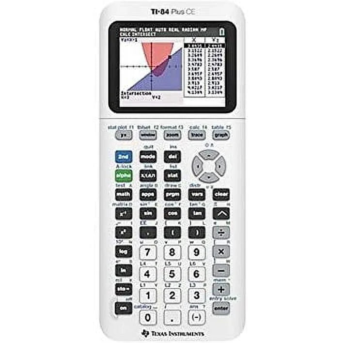 Texas Instruments TI-84 Plus CE Graphing Calculator, White