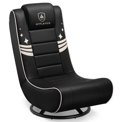 GTPLAYER Swivel Floor Gaming Chairs with Foldable Backrest for Teens,, Red