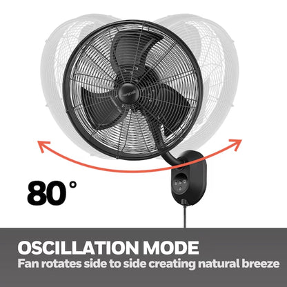 Open Box Honeywell 18" Wall Mount Outdoor Oscillating Airflow Fan and Remote
