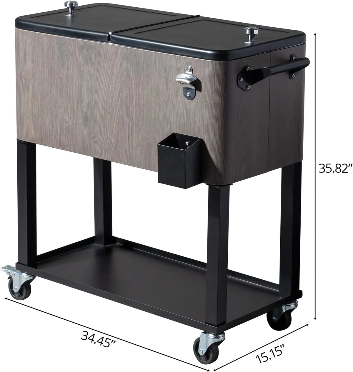 HEYWU 80 Quart Ice Chest Water Cooler with Bottle Opener, Milk White