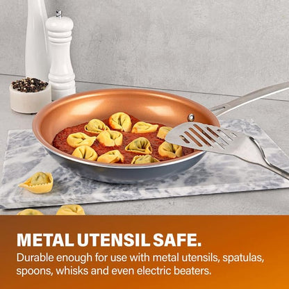 20-Piece Aluminum Ti-Ceramic Nonstick Cookware and Bakeware Set in Graphite