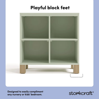 Storkcraft California Cube Organizer Children's Bookcase, Blush with Driftwood