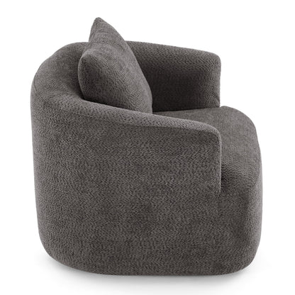 Harper & Bright Designs 360�� Swivel Accent Chair, Barrel Chair Swivel Upholstered Sofa Chair with Cushion for Living Room Office, Beige