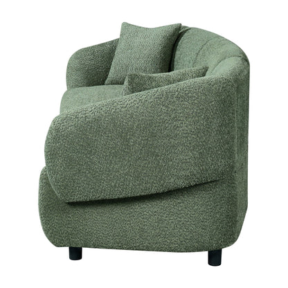 Christopher Knight Home 98.5" Curved Contemporary 3-Seat Sofa with Upholstered Plush Seating, Beige