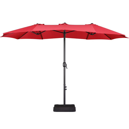 Topeakmart 13ft Patio Parasol Canopy with Crank, Tan
