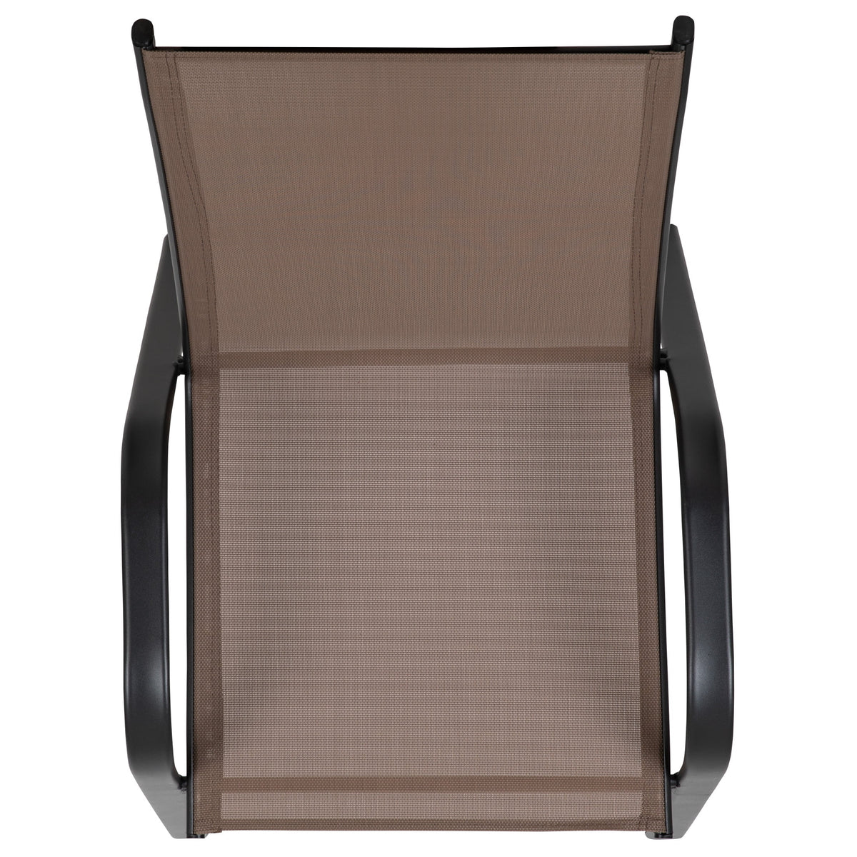 Flash Furniture Flash Furniture Brazos Series Outdoor Stackable Patio Chairs for Adults, Set of 4, Black